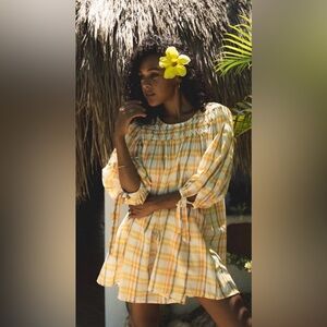 Daughters of India Freya Dress Honeycomb Plaid size XS NWT